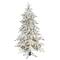 5ft. Pre-Lit Flocked Grand Northern Rocky Fir Artificial Christmas Tree, Warm White Micro LED Lights